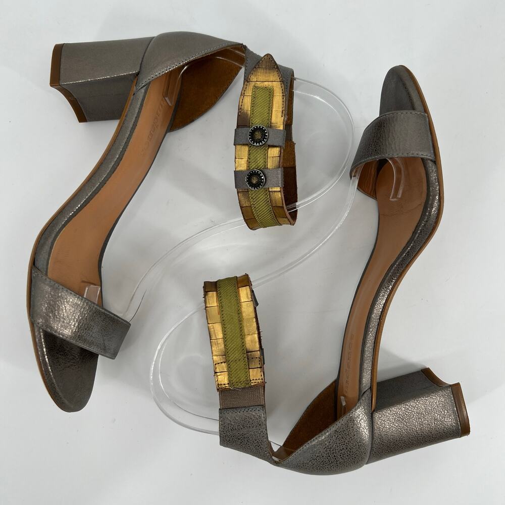 Sundance Twilight Zephyr Sandal EU 37 US 6.5-7 Ankle Strap Metallic Leather Heel - Picture 4 of 10